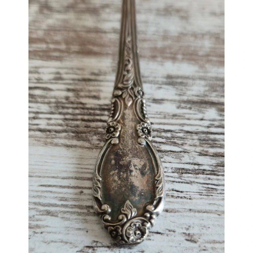 Vintage 1881 Rogers Oneida Ltd. Enchantment Silverplate 3-Tine Serving Fork